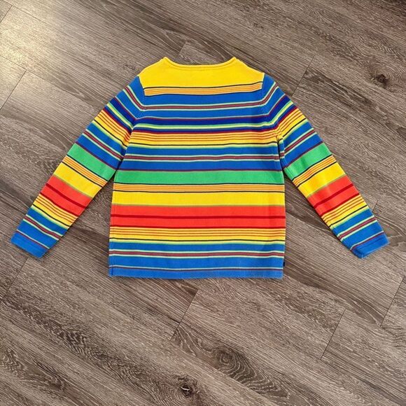 Lauren Ralph Lauren Multi Colored Stripe Cotton Sweater - Picture 7 of 7